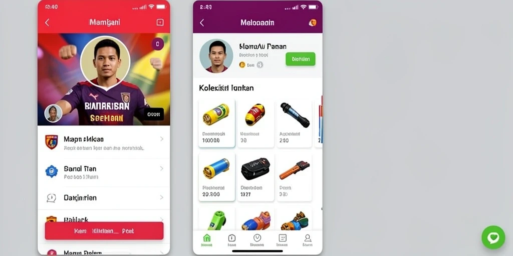 Fitur item dan bonus dalam permainan.